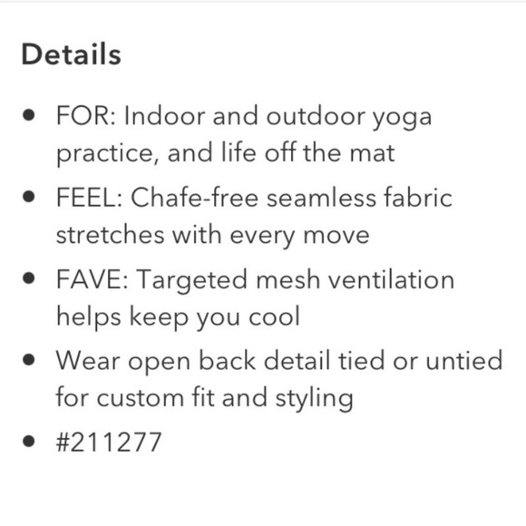 Athleta, Foothill Tank Top with Back Tie, Black, Size XS - Picture 7 of 8